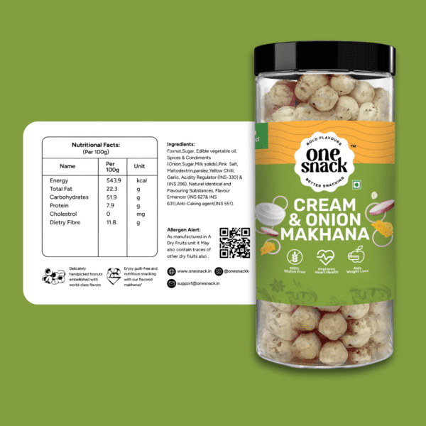 Buy Cream & Onion Makhana Online - Healthy Snack